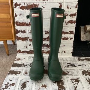 Hunter Green Original Tall Rain Boots